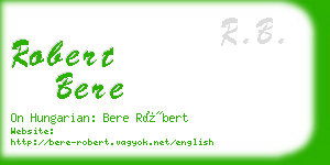 robert bere business card